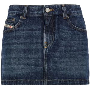 Diesel, Dames, Rokken, Blauw, Maat: W26 Katoen,