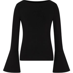 Emporio Armani, Dames, Tops, Zwart, Maat: S Jersey,