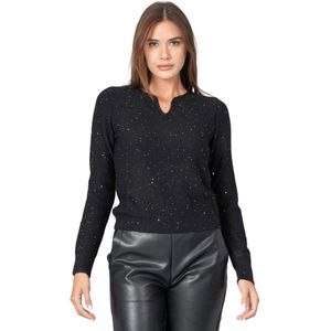 Kocca, Dames, Blouses & Shirts, Zwart, Maat: L Wol,