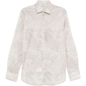 Etro, Heren, Overhemden, Grijs, Maat: XL