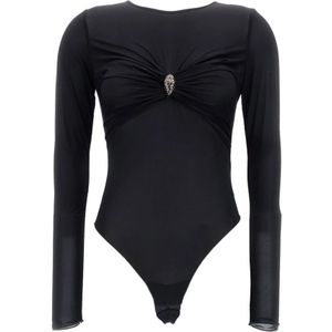 Elisabetta Franchi, Dames, Tops, Zwart, Maat: L