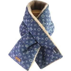 Louis Vuitton Vintage, Heren, Pre-owned, Blauw, Maat: ONE Size Wol,