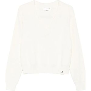 Victoria Beckham, Dames, Truien, Beige, Maat: XS Katoen,