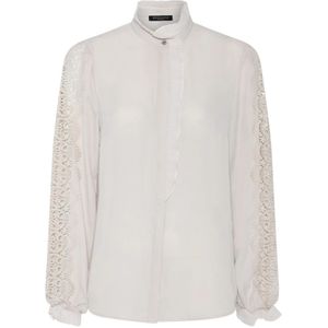 Bruuns Bazaar, Dames, Blouses & Shirts, Grijs, Maat: XS Wol,