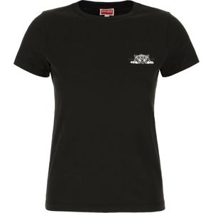 Kenzo, Dames, Tops, Zwart, Maat: S Katoen,
