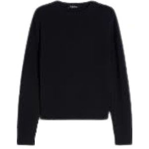 Max Mara, Dames, Sweatshirts & Hoodies, Blauw, Maat: S Katoen,