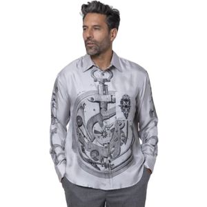 Pierre-Louis Mascia, Heren, Overhemden, Veelkleurig, Maat: XS Satijn,