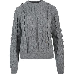 Moschino, Dames, Truien, Grijs, Maat: M Wol,