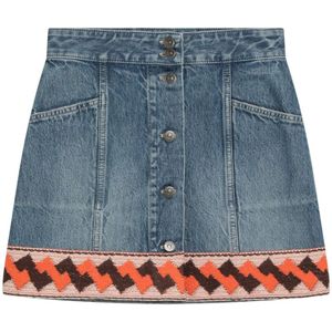Valentino Garavani, Dames, Rokken, Blauw, Maat: S Denim,