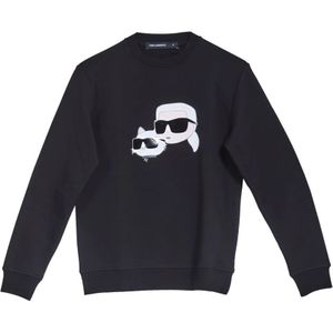 Karl Lagerfeld, Heren, Sweatshirts & Hoodies, Zwart, Maat: S Katoen,