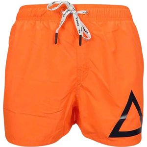 Sun68, Heren, Badkleding, Oranje, Maat: S Poliester,