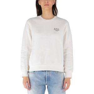 A.p.c., Dames, Sweatshirts & Hoodies, Wit, Maat: L Katoen,