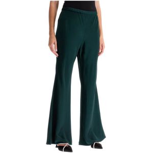 Zimmermann Flowing Bootcut Broek in Mikado Stof , Green , Dames , Maat: S