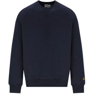 Carhartt WIP - Chase Sweatshirt - Donker Marineblauw - Zwaargewicht Katoen