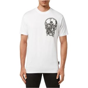 Philipp Plein, Heren, Tops, Wit, Maat: L