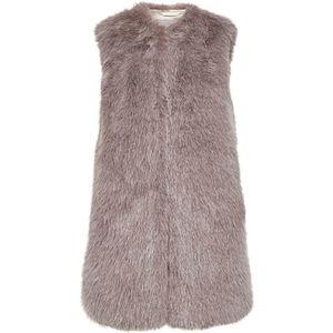 Herno - Mouwloze Imitatiebontjas - Bruin - Dames