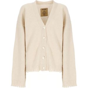 UMA Wang, Dames, Truien, Beige, Maat: L Kasjmier,