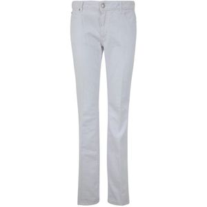 Dsquared2 Witte Flare Jeans Retro Stijl , White , Dames , Maat: 2XS