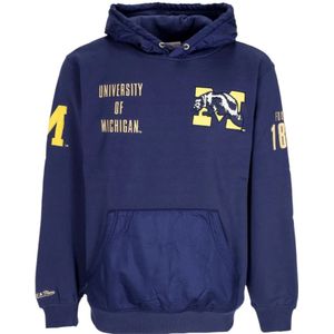 Mitchell & Ness, Heren, Sweatshirts & Hoodies, Blauw, Maat: L Wol,