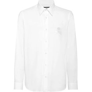 Philipp Plein, Heren, Overhemden, Wit, Maat: 2XL
