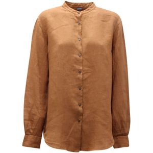 Fay, Dames, Blouses & Shirts, Beige, Maat: XL Linnen,