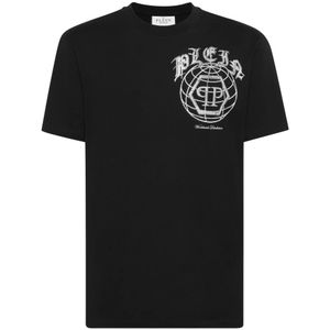 Philipp Plein, Heren, Tops, Zwart, Maat: 4XL Katoen,