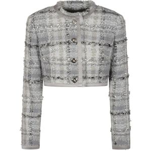 Dolce & Gabbana, Dames, Jassen, Grijs, Maat: XS Zijde,