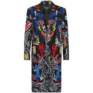 Philipp Plein, Heren, Mantels, Veelkleurig, Maat: L Satijn,