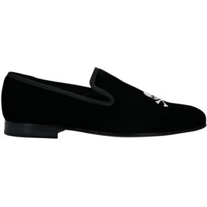 Philipp Plein, Heren, Schoenen, Zwart, Maat: 39 EU Velours,