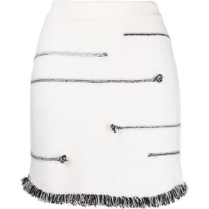 Sonia Rykiel, Dames, Rokken, Wit, Maat: S Wol,