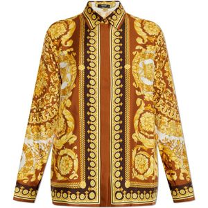 Versace, Dames, Blouses & Shirts, Veelkleurig, Maat: XS Zijde,