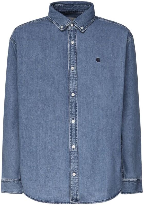 Carhartt Wip, Heren, Overhemden, Blauw, Maat: S Denim,