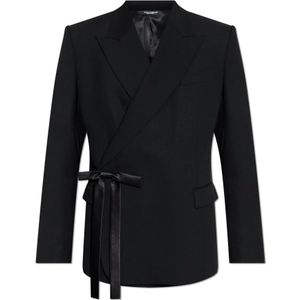 Dolce & Gabbana, Heren, Jassen, Zwart, Maat: M Wol,
