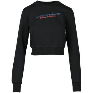 Diesel, Dames, Sweatshirts & Hoodies, Zwart, Maat: M Katoen,