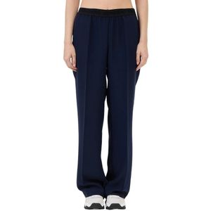 Ermanno Scervino, Dames, Broeken, Blauw, Maat: S Polyamide,