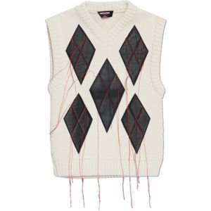 Dsquared2, Heren, Truien, Beige, Maat: L Wol,