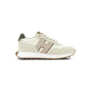 Hogan Beige Suède Leren Sneakers , Beige , Heren , Maat: 40 EU