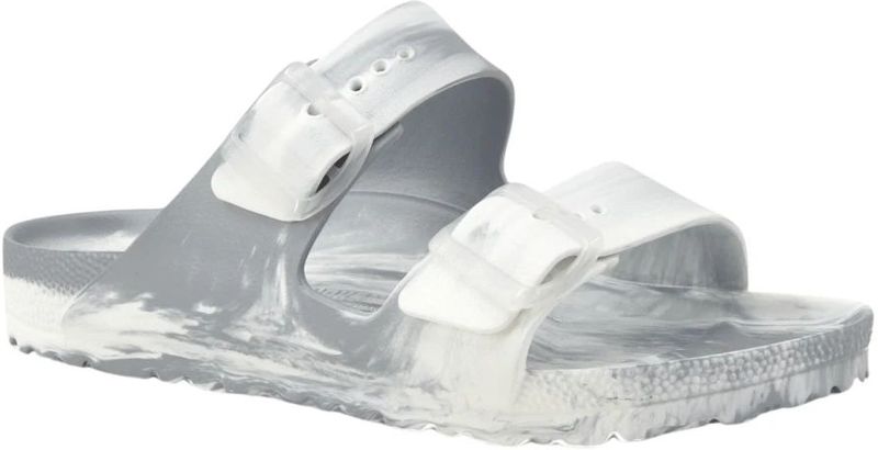 Birkenstock - Arizona Essentials - Muiltjes - Zilver / Wit