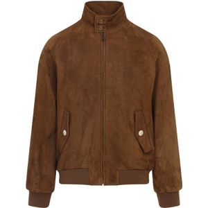 Valentino, Heren, Jassen, Bruin, Maat: L Suède,