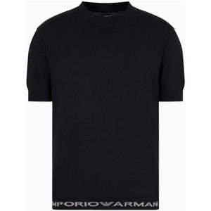 Emporio Armani, Heren, Tops, Zwart, Maat: S