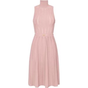 Elisabetta Franchi, Dames, Jurken, Roze, Maat: XS Viscose,