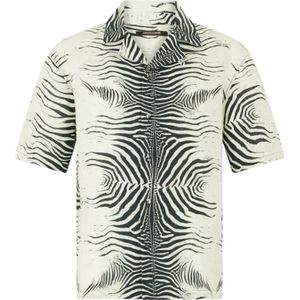 Roberto Cavalli, Heren, Overhemden, Zwart, Maat: S Linnen,