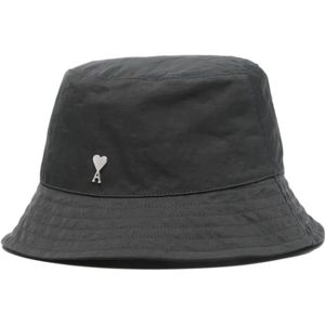 Ami Paris, unisex, Accessoires, Grijs, Maat: 58 CM Nylon,