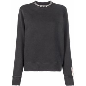 Golden Goose, Dames, Sweatshirts & Hoodies, Grijs, Maat: M Katoen,