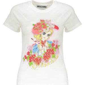 Moschino, Dames, Tops, Wit, Maat: XS Katoen,