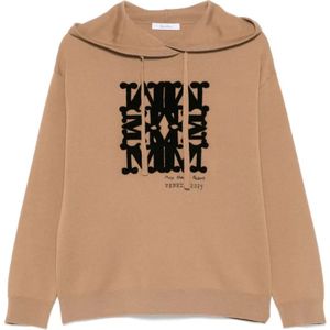 Max Mara, Dames, Sweatshirts & Hoodies, Bruin, Maat: M