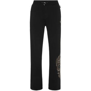Philipp Plein, Heren, Broeken, Zwart, Maat: M Katoen,