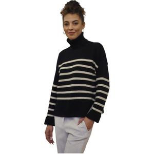 Alessia Santi, Dames, Truien, Zwart, Maat: XS Wol,