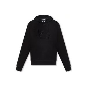 Dsquared2 Merk hoodie , Black , Heren , Maat: 3XL