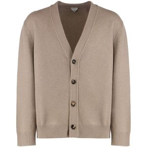 Bottega Veneta, Heren, Truien, Beige, Maat: M Kasjmier,